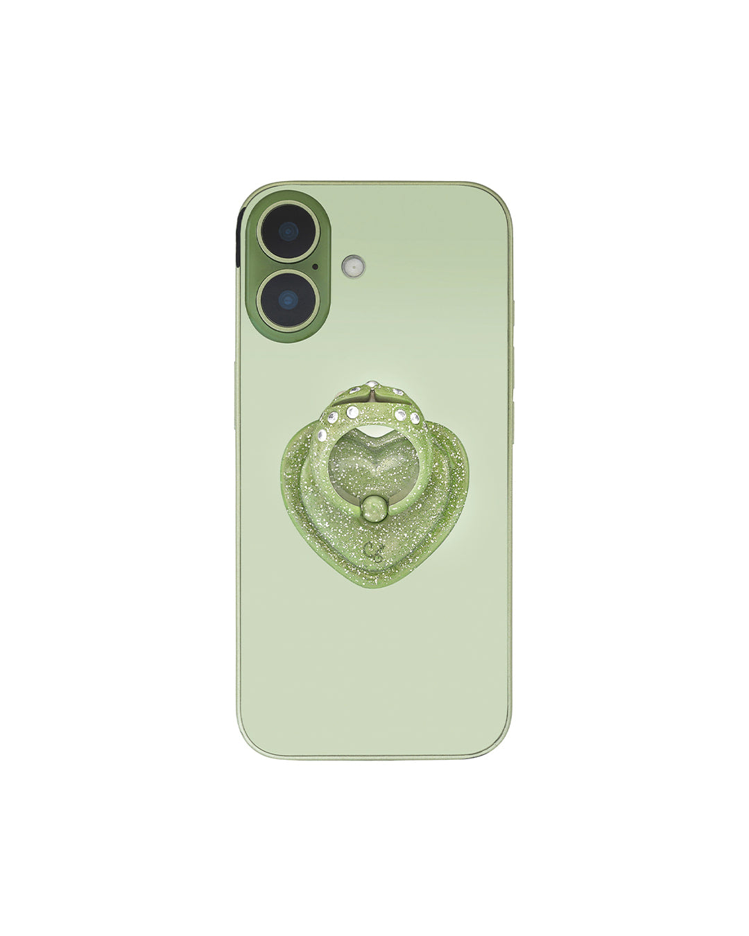 Stand Oil Princess Bear Grip Ring — Glitter Green