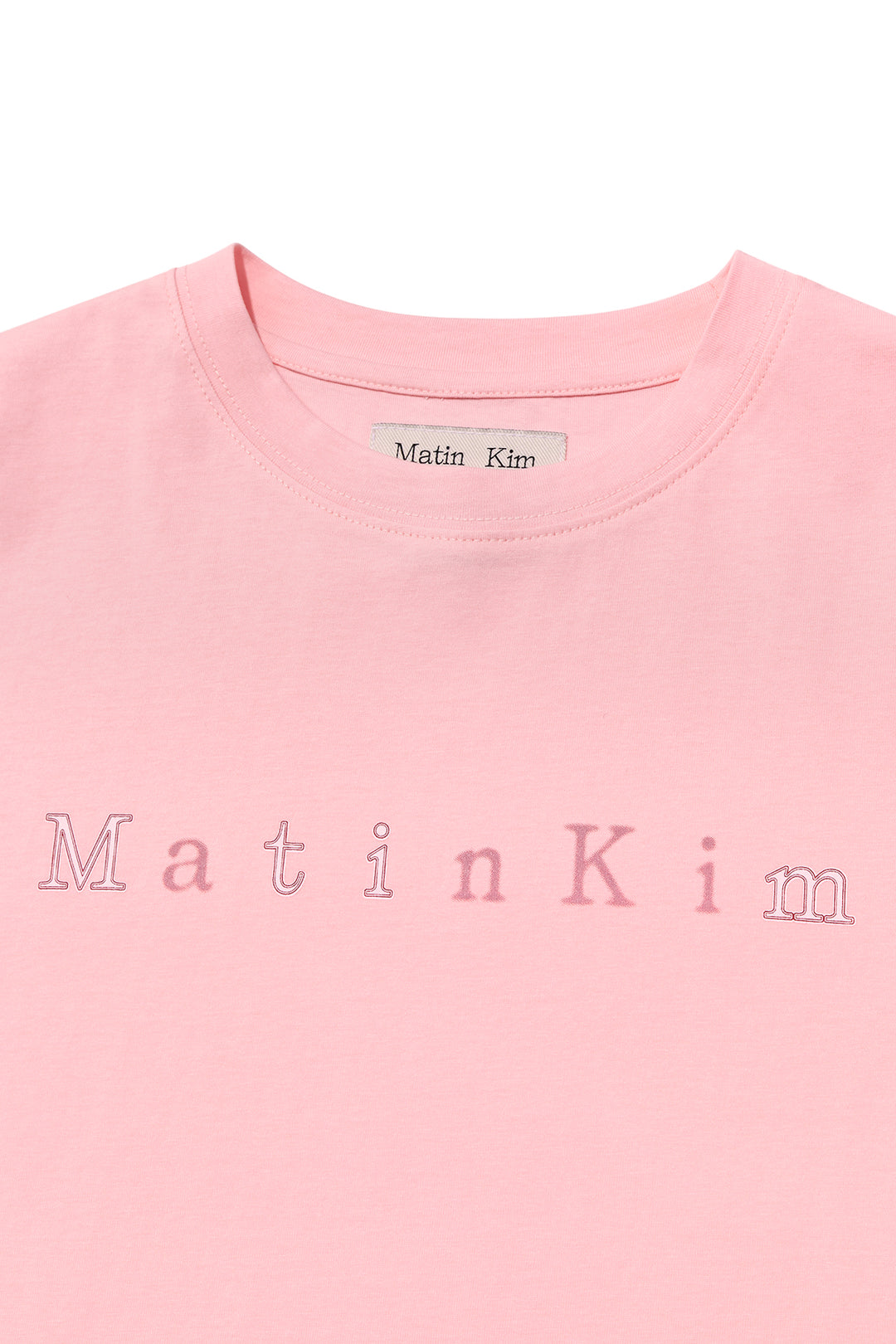 Matin Kim Sticker Graphic Logo Top — Pink