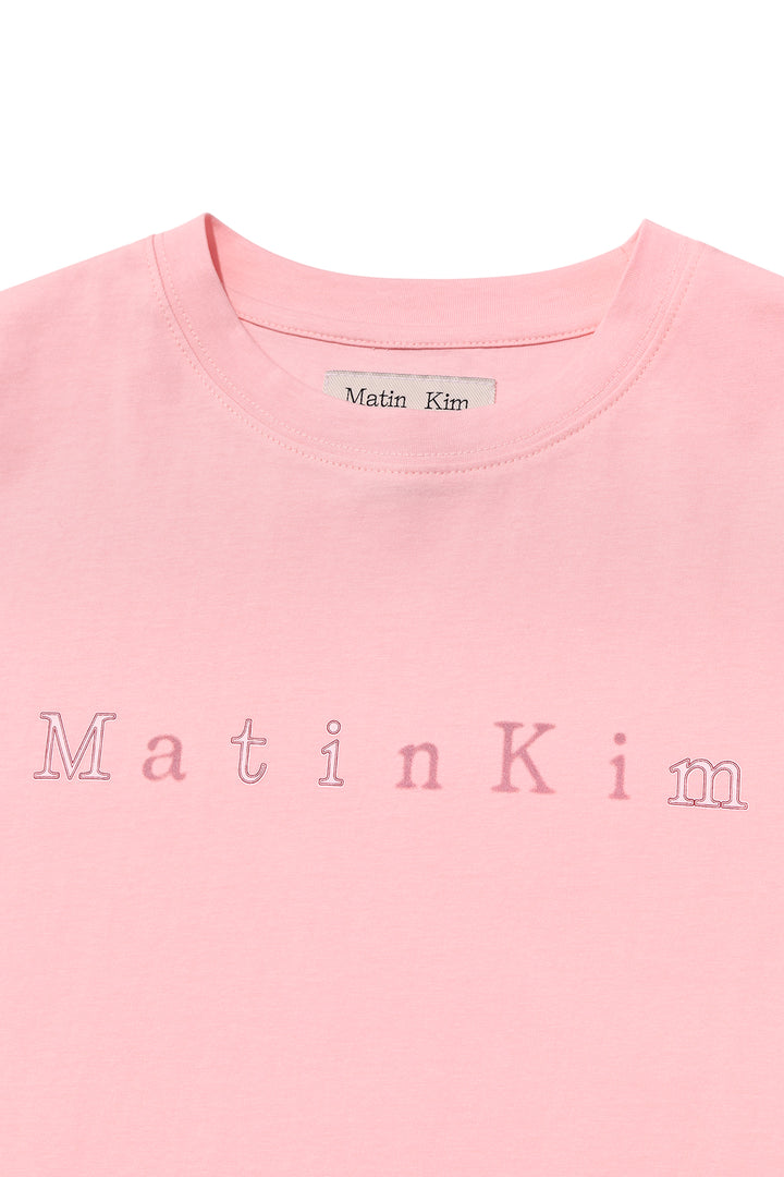 Matin Kim Sticker Graphic Logo Top — Pink