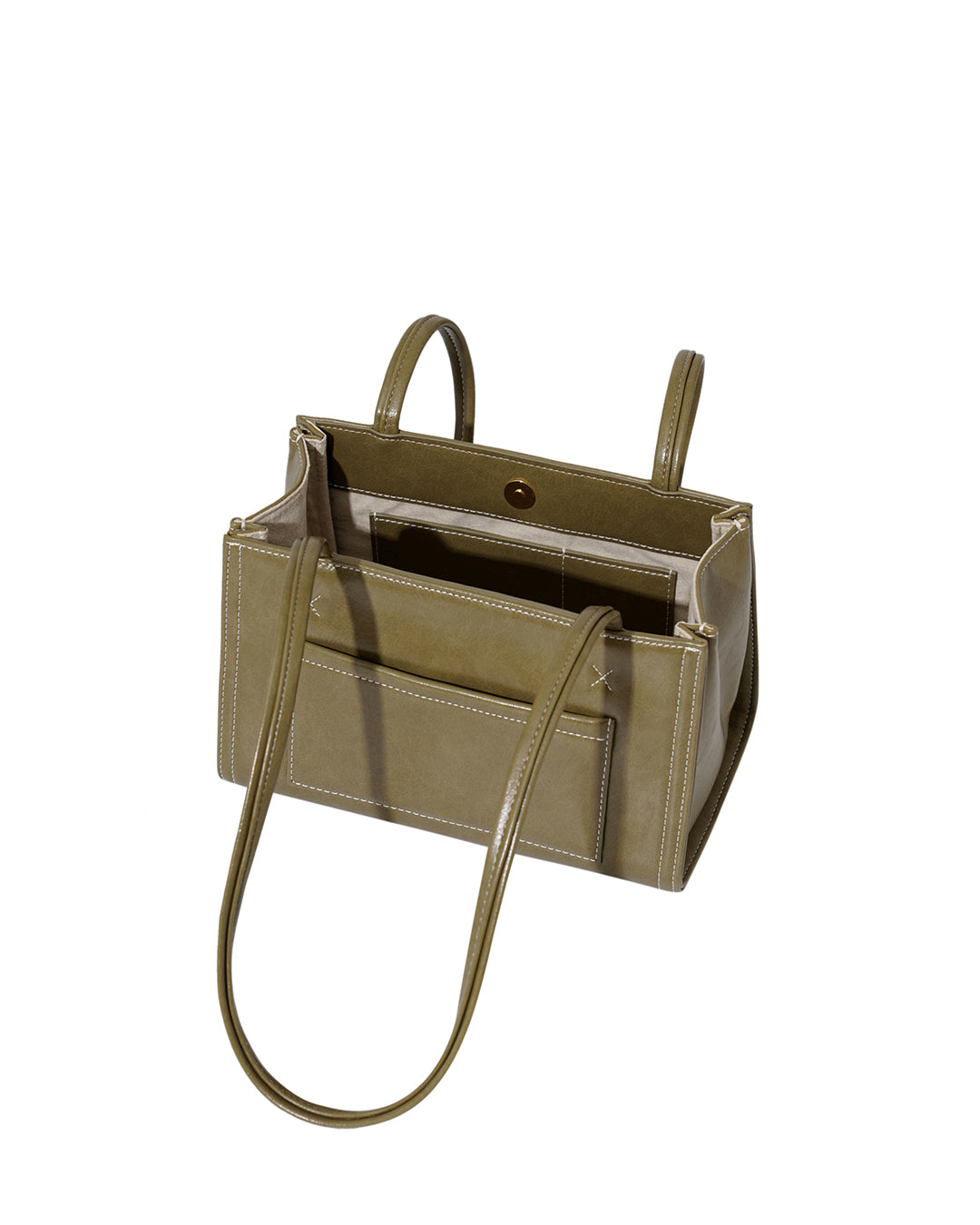 Stand Oil Oblong Tiny Shoulder Bag — Basil green