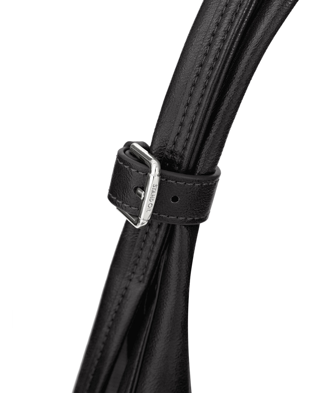 Stand Oil Ringo Bag Mini — Reversible Canvas &amp; Leather — Black