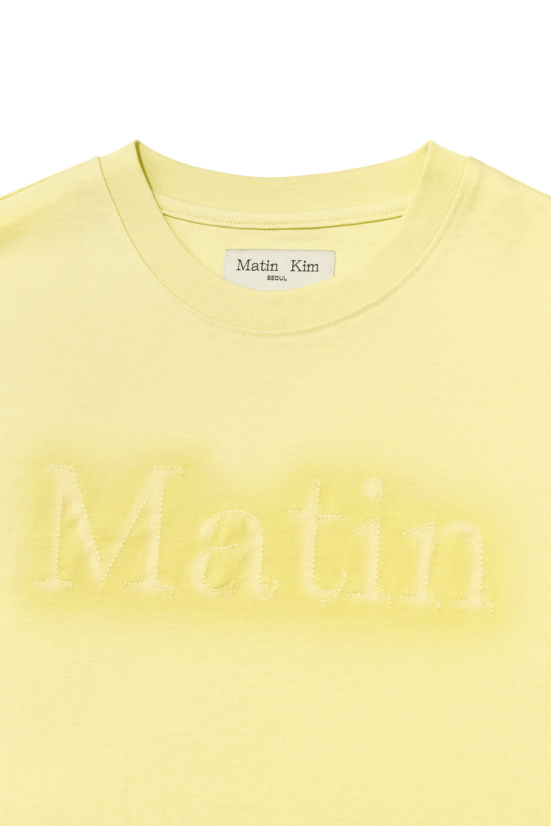 Matin Kim Shadow Typo Top — Yellow