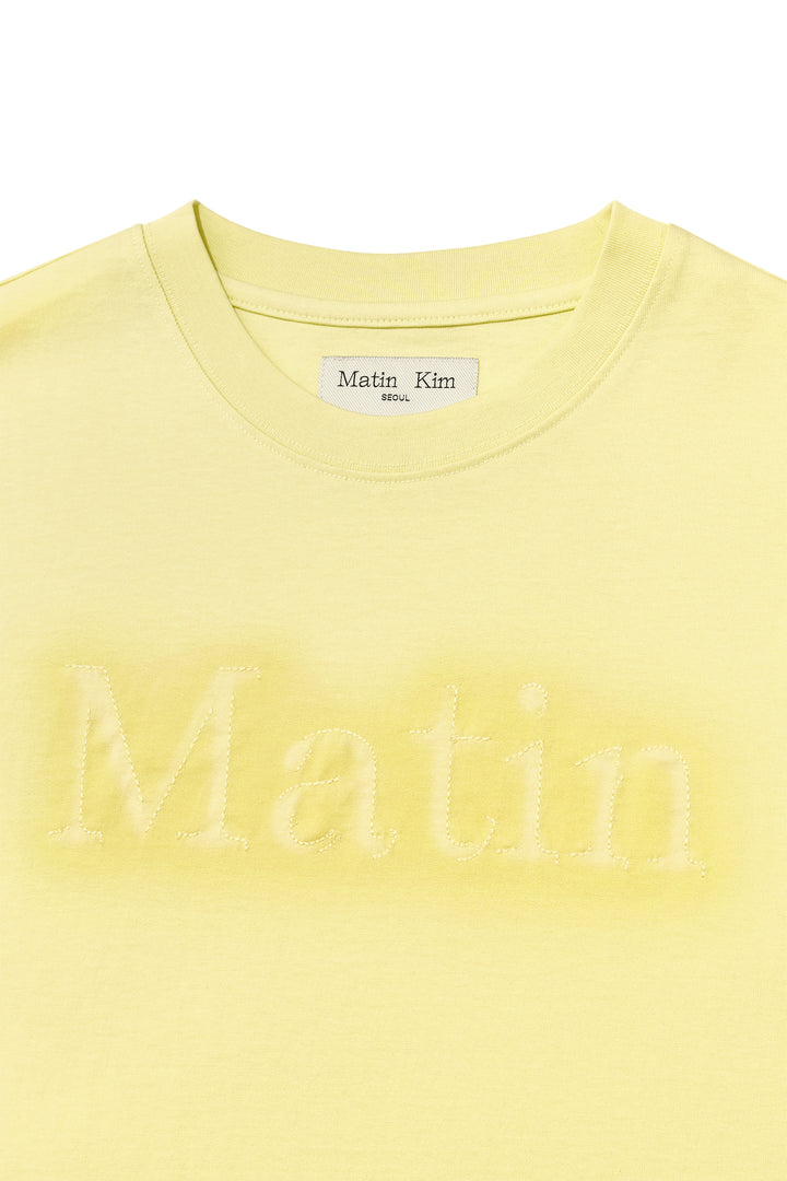 Matin Kim Shadow Typo Top — Yellow
