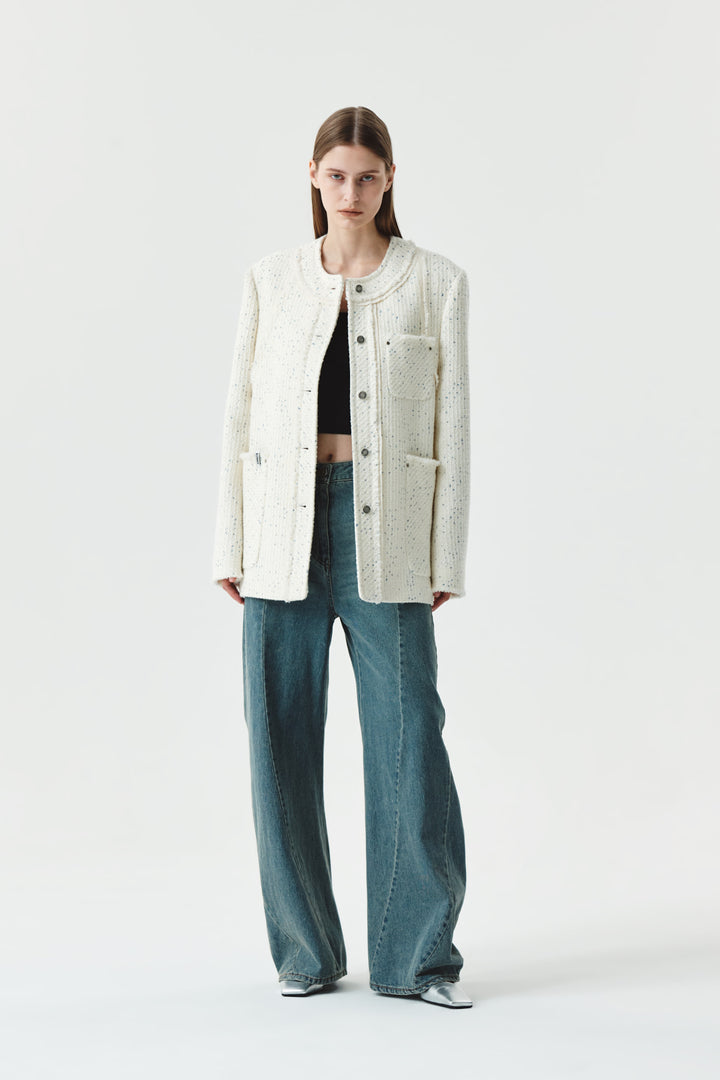 KIMMATIN Line Point Drapery Denim — Blue