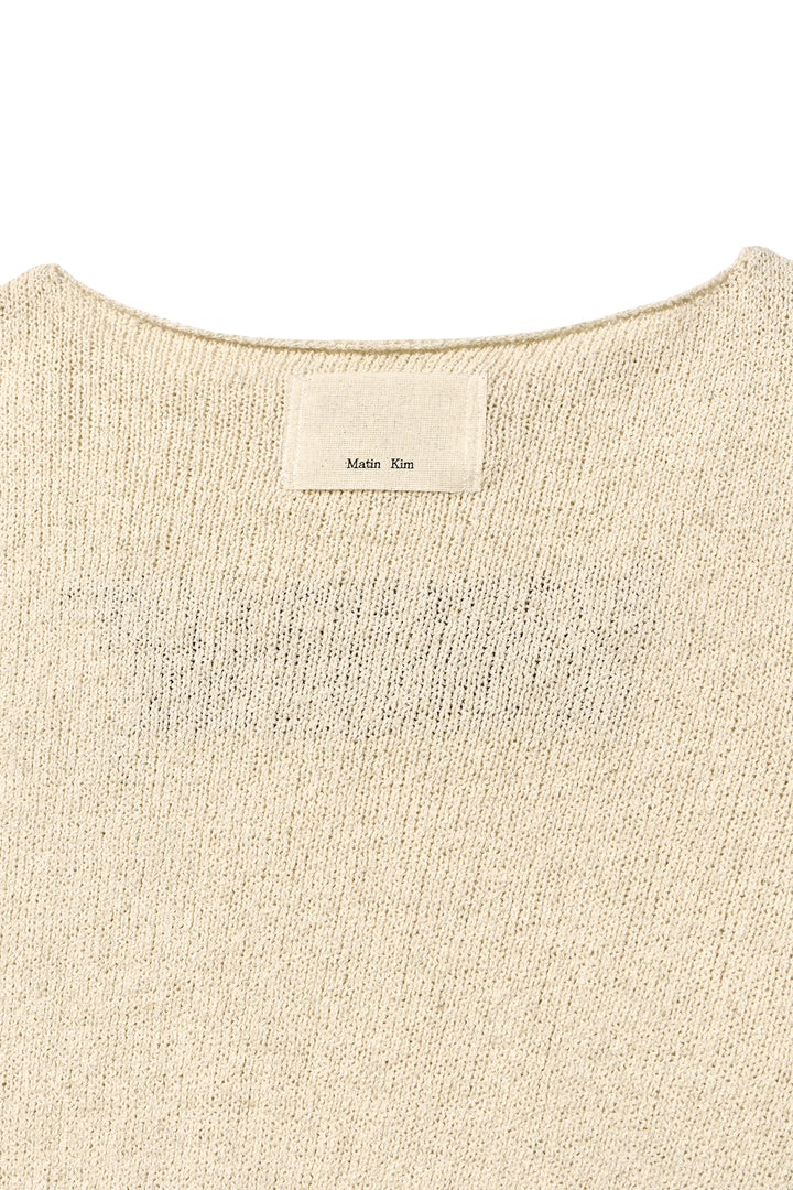 Matin Kim Punching Point Pullover — Ivory