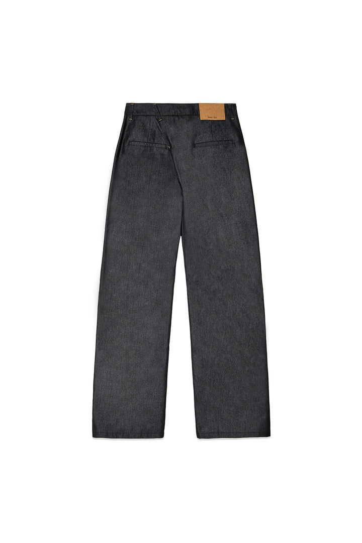 Matin Kim Back Tuck Detail Denim Pants — Black