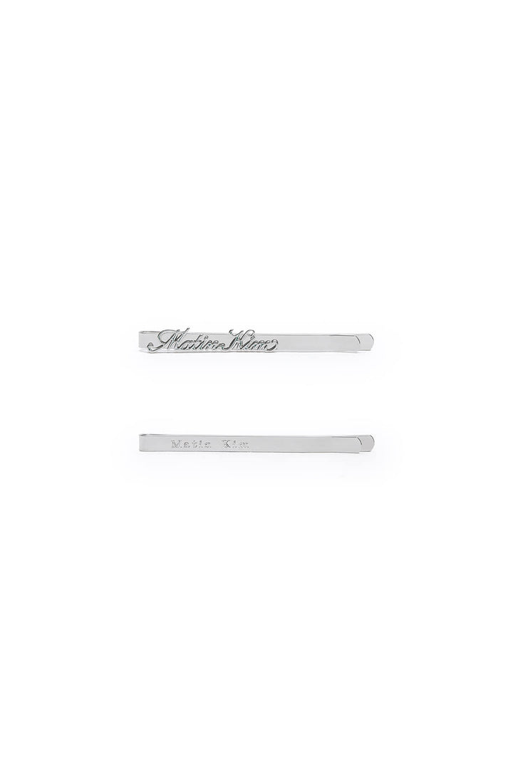 Matin Kim Logo Bobby Pin Set — Silver