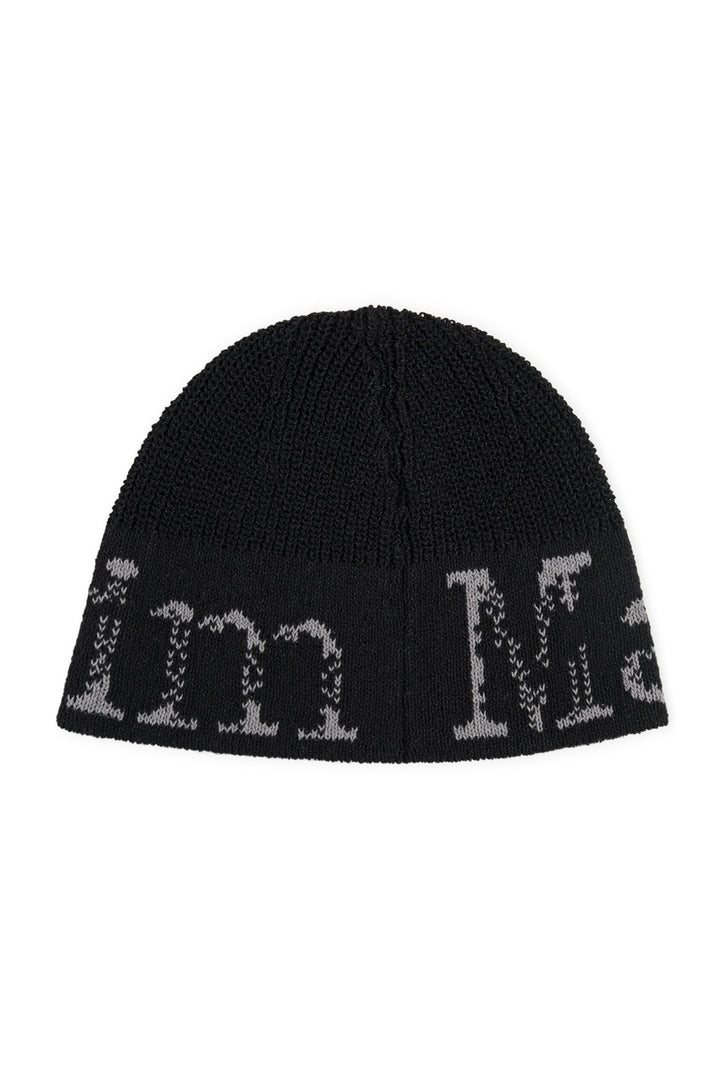Matin Kim Cracked Logo Light Bucket Beanie — Black