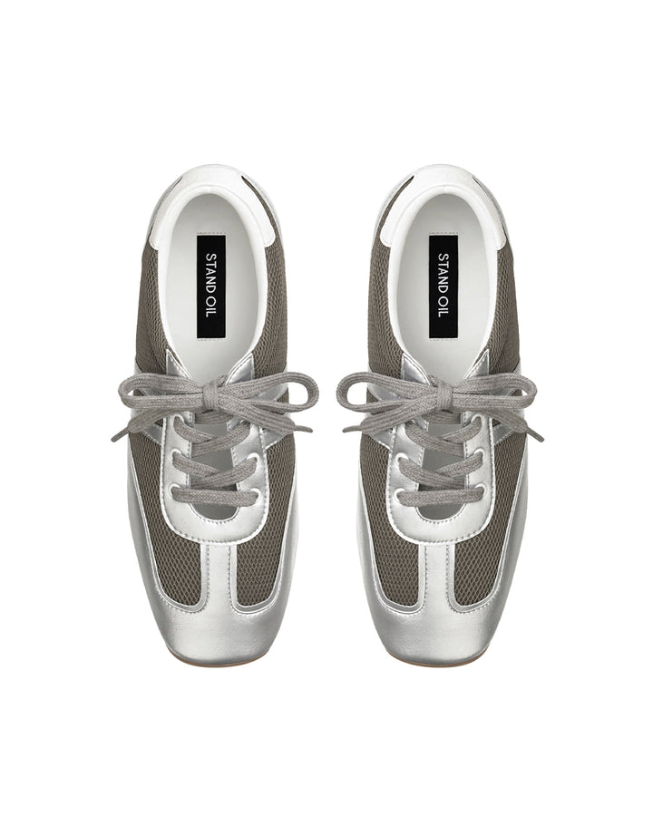 Stand Oil Morrow Square Sneakers — Silver
