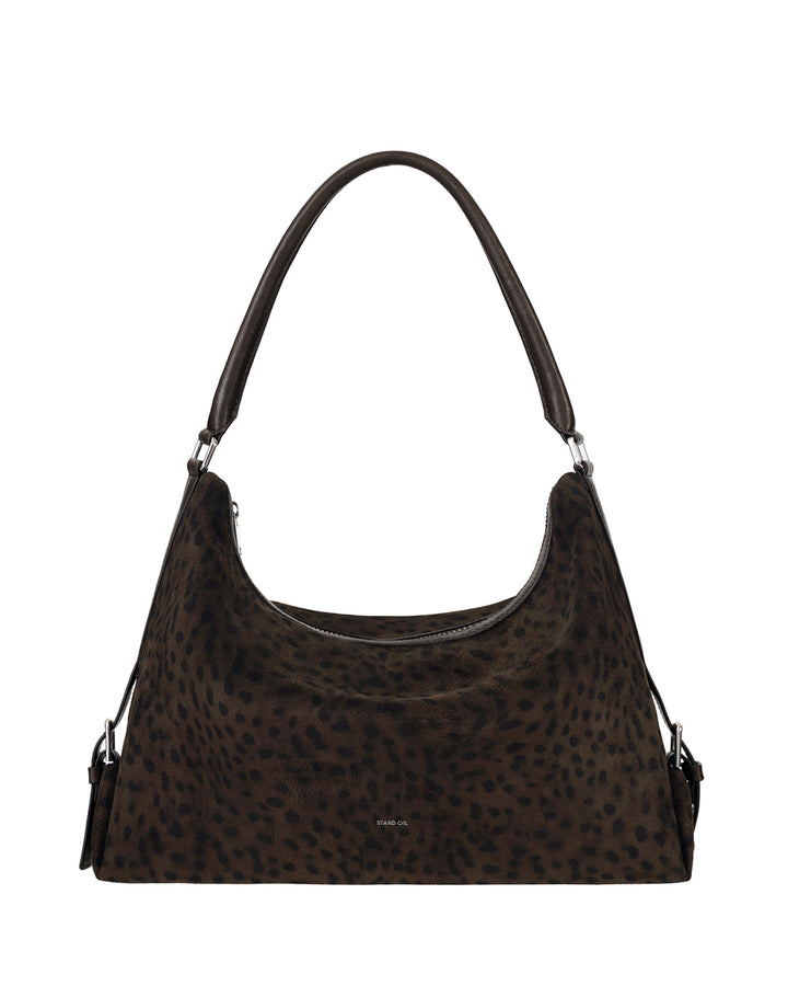 Stand Oil Mushy Bag — Nubuck Slouch Tote — Leopard Brown