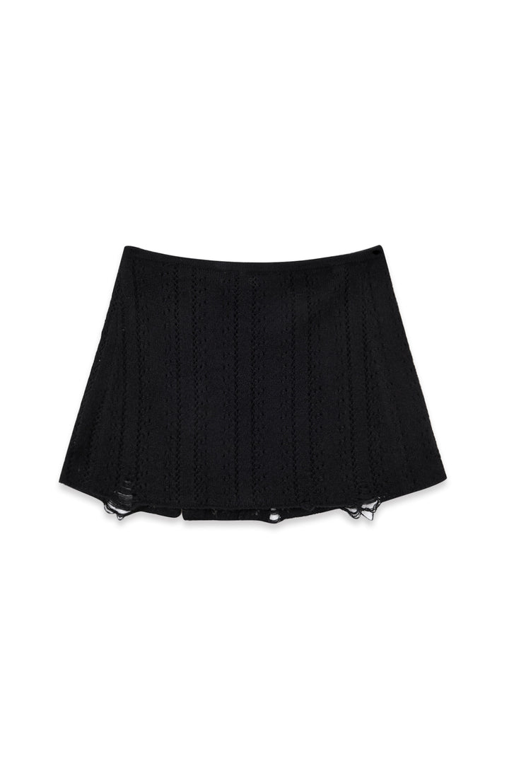 Matin Kim Punching Wrap Mini Skirt — Black