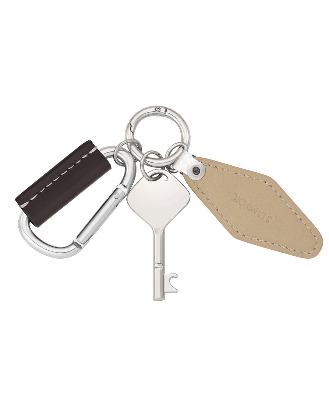 Stand Oil Dust Link Charm — Western Key Ring — Silver