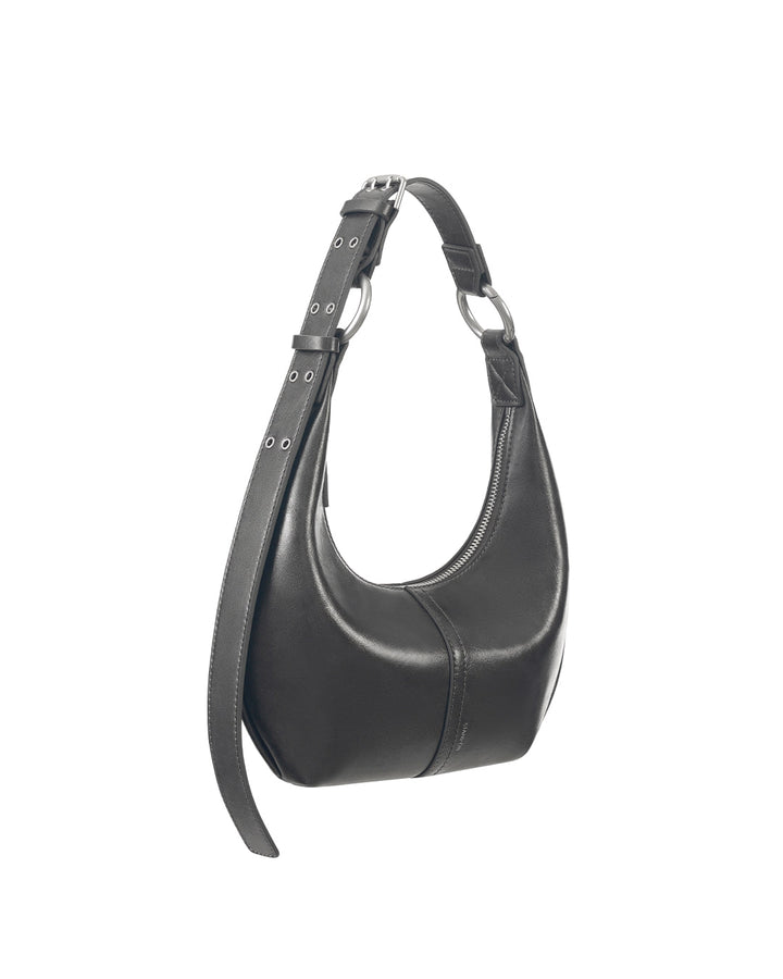 Stand Oil Tovi Bag — Half-Moon Tote — Metallic Gray