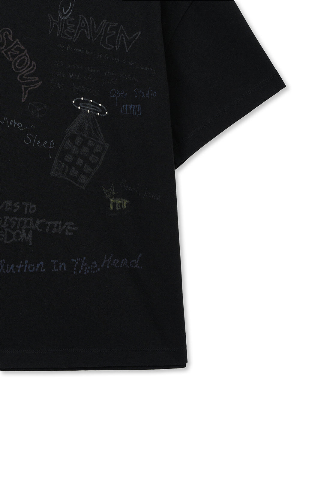Matin Kim Graffiti Artwork Top — Black