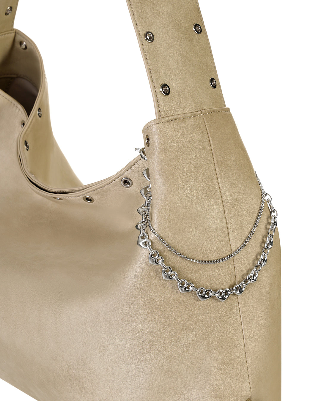 Stand Oil Dual Chain Keyring — Silver
