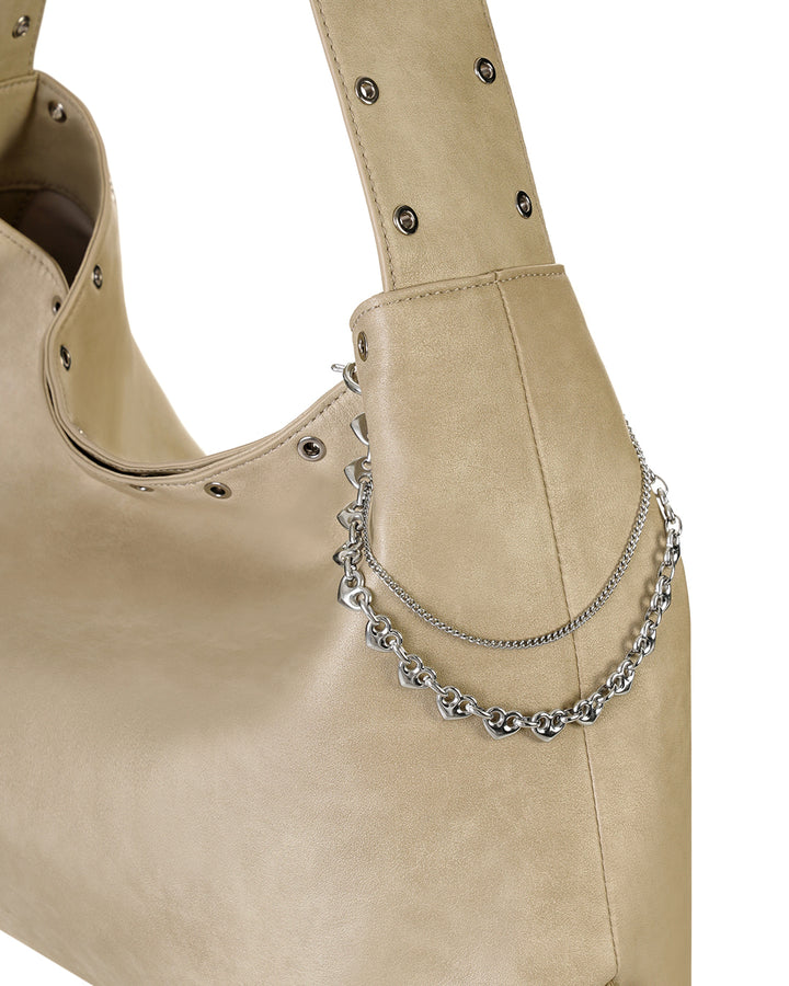 Stand Oil Dual Chain Keyring — Silver