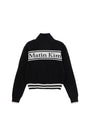 Matin Kim Spell Point Stripe Knit Cardigan — Black