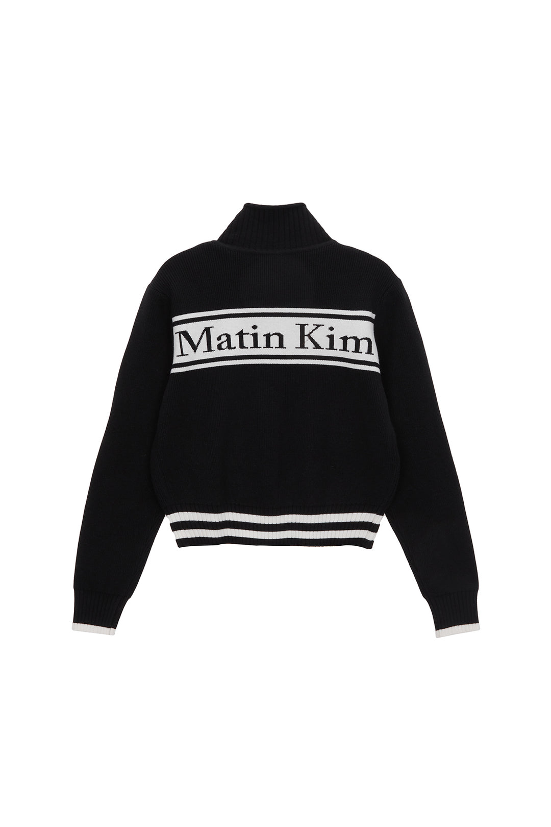 Matin Kim Spell Point Stripe Knit Cardigan — Ivory
