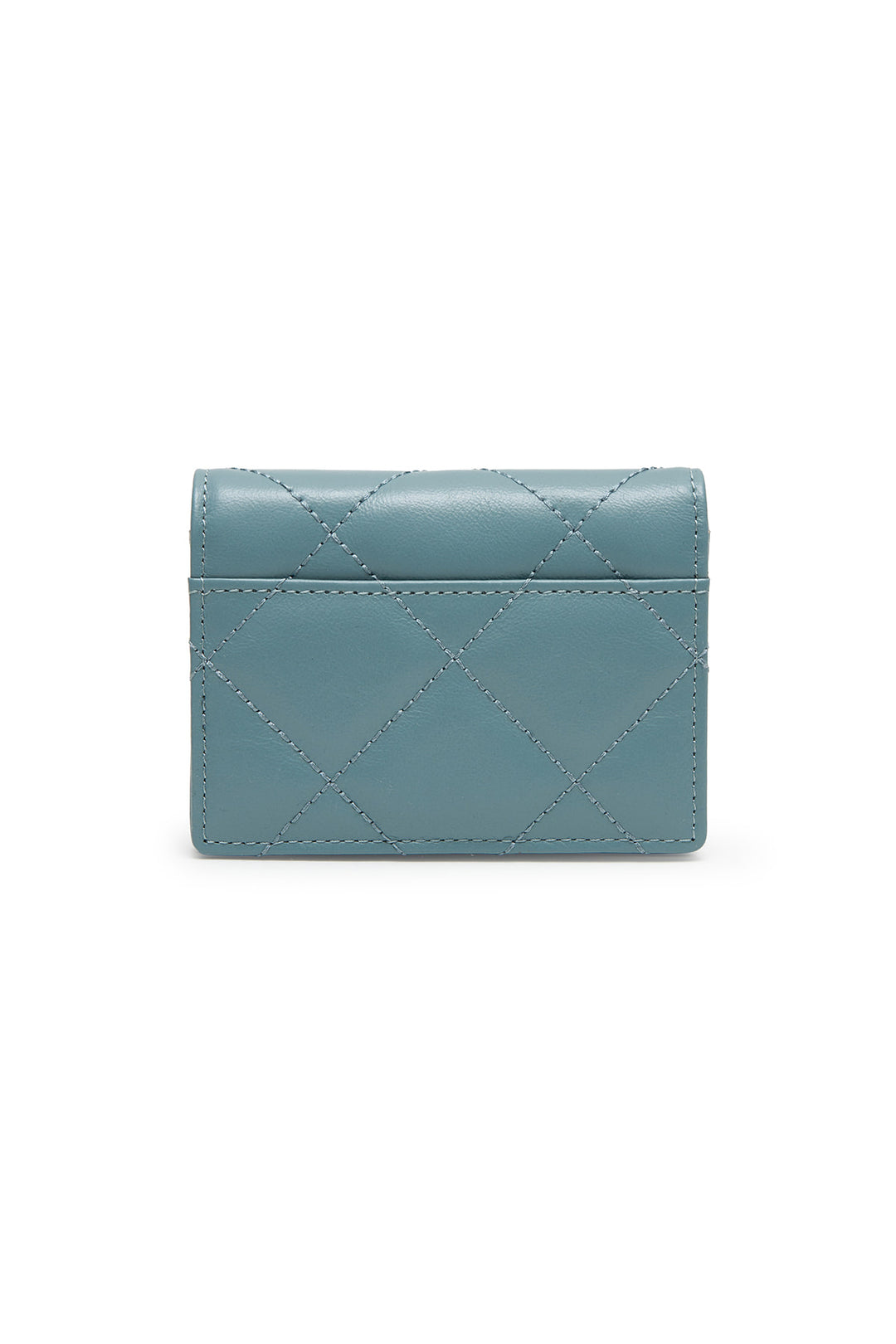 Matin Kim Puff Quilt Leather Wallet — Blue