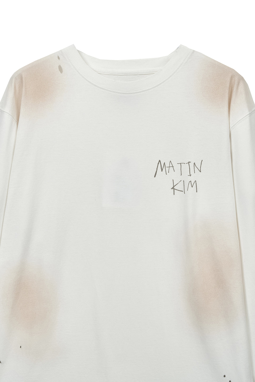 Matin Kim Vintage Washed Logo Top — Ivory