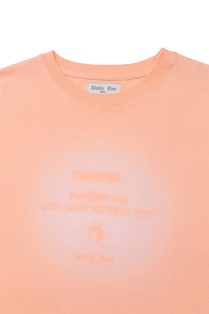 Matin Kim Pairing Logo Printing Top Peach