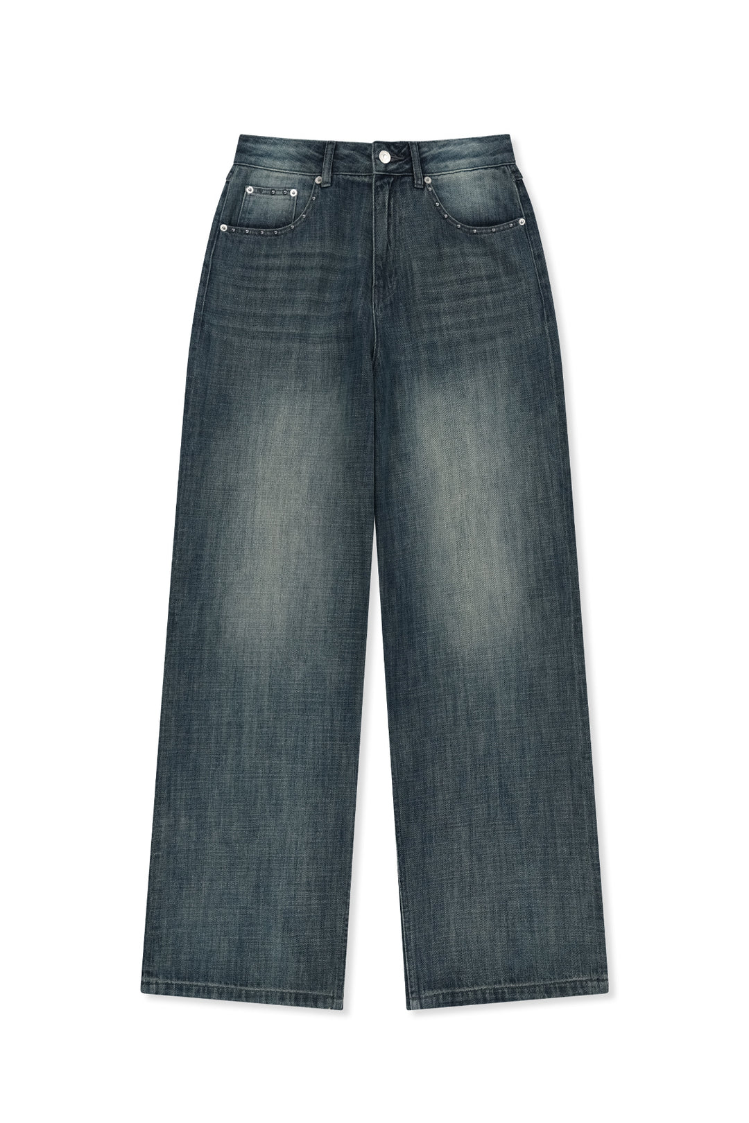 Matin Kim Stud Point Denim Pants — Blue