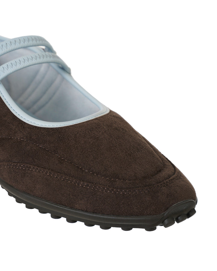 Stand Oil Strap Mary Jane Sneaker — Maroon Combi