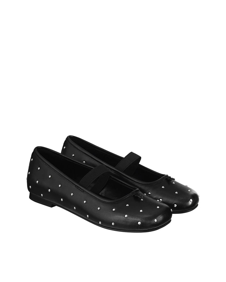 Stand Oil Faye Mary Jane — Semi-Square Flat — Stud Black