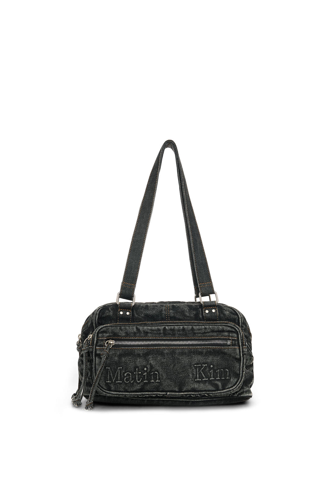 Matin Kim Dust Denim One Pocket Shoulder Bag — Black