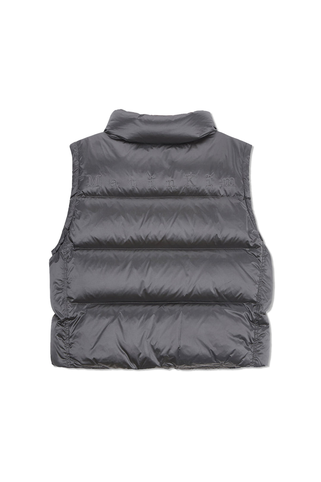 Matin Kim Unbalance Quilted Down Vest — Gray