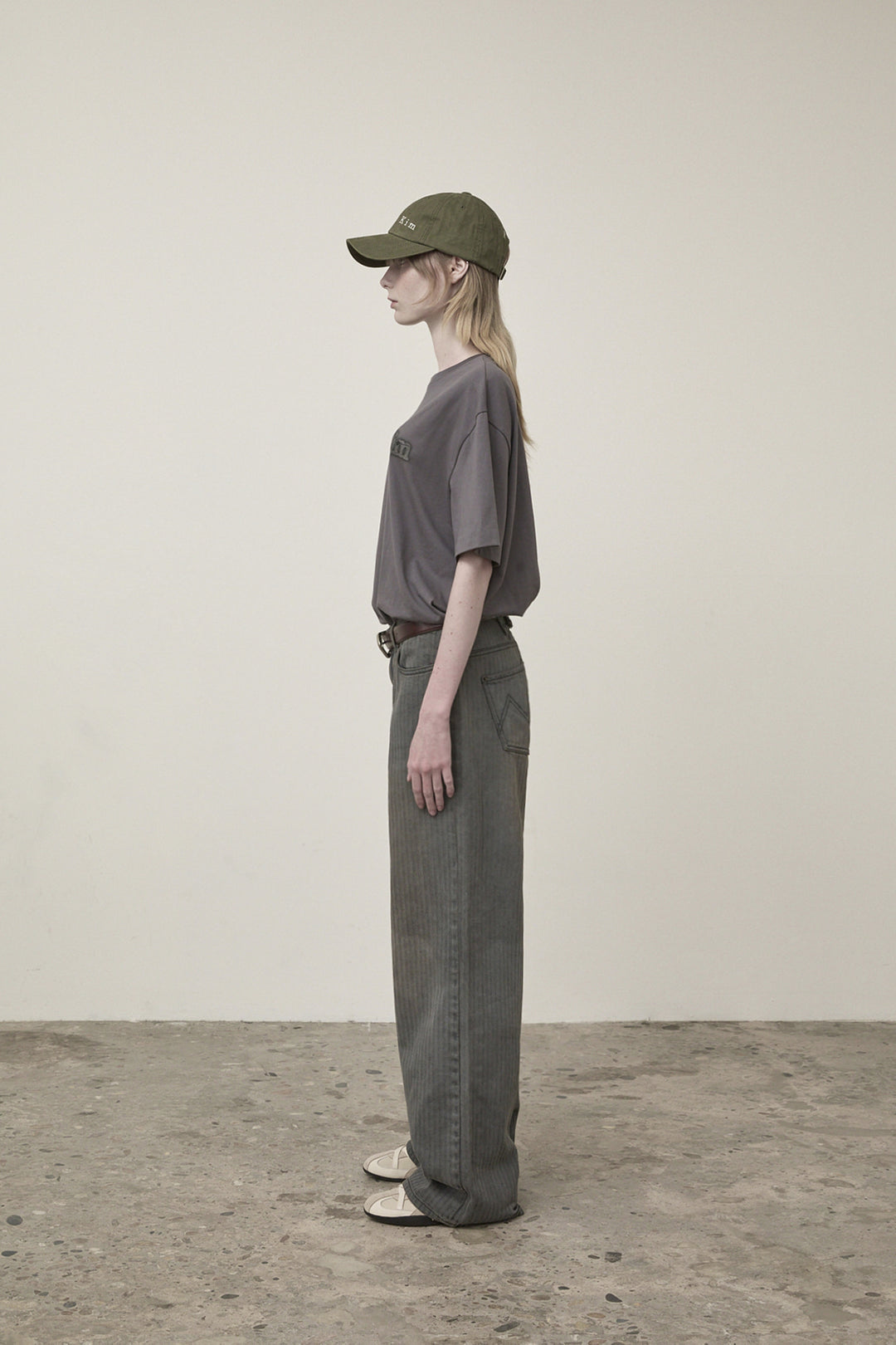 Matin Kim Vintage Logo Graphic Top — Charcoal