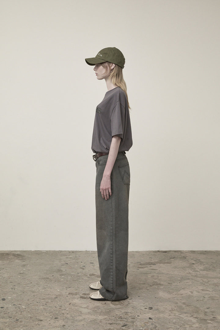 Matin Kim Vintage Logo Graphic Top — Charcoal