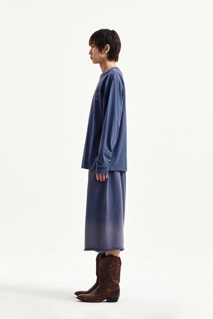 Matin Kim Vintage Washed Logo Top — Blue