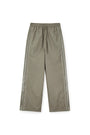 Matin Kim Side Logo Wide Track Pants — Khaki