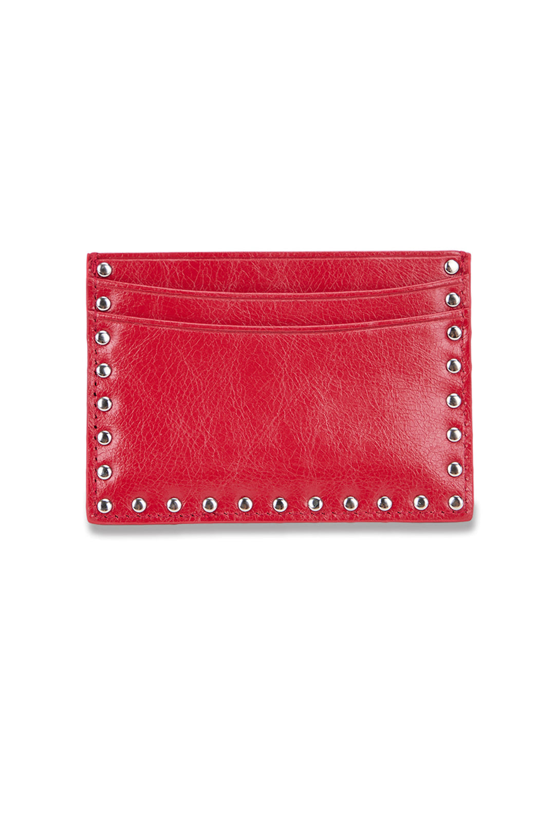 Matin Kim Western Stud Card Wallet — Red