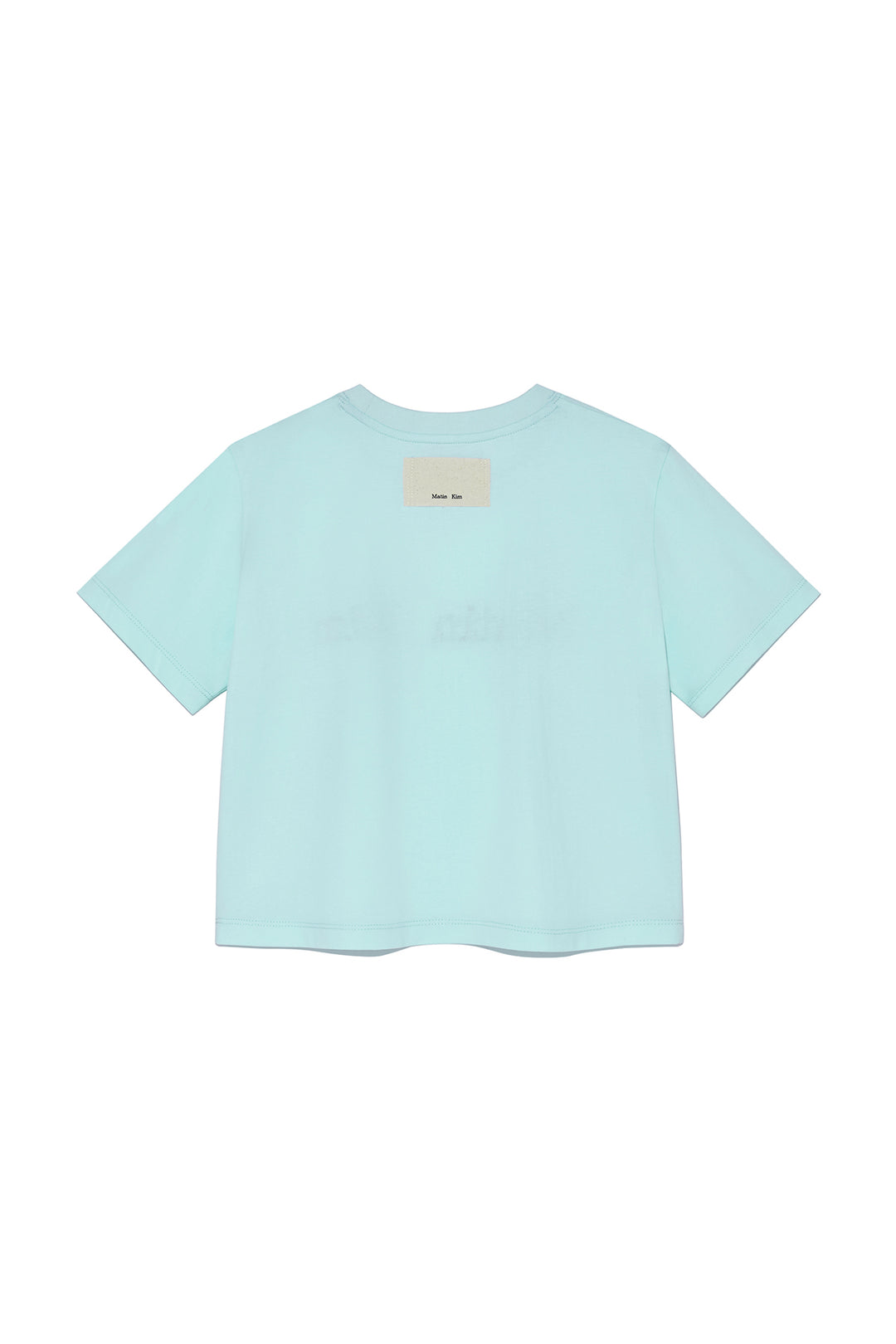 Matin Kim Logo Thread Point Crop Top — Light Blue
