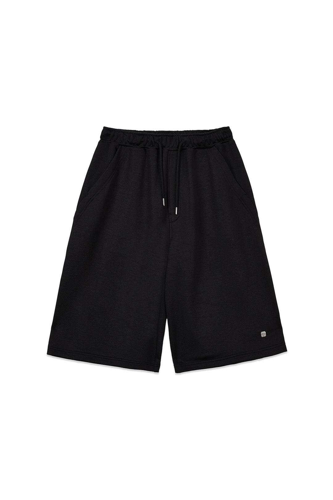 Matin Kim Back Pocket Glitter Bermuda Sweatpants — Black