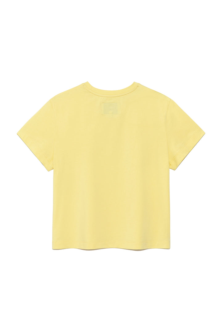 Matin Kim Bubbly Graphic Printing Top — Yellow