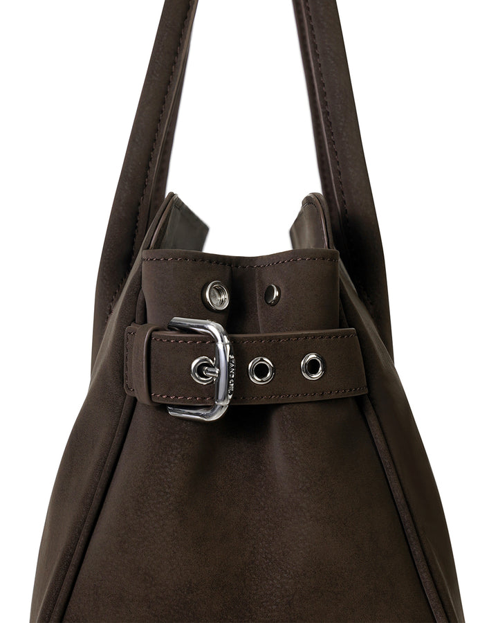 Stand Oil Linea Suede Crossbody Bag — Maroon