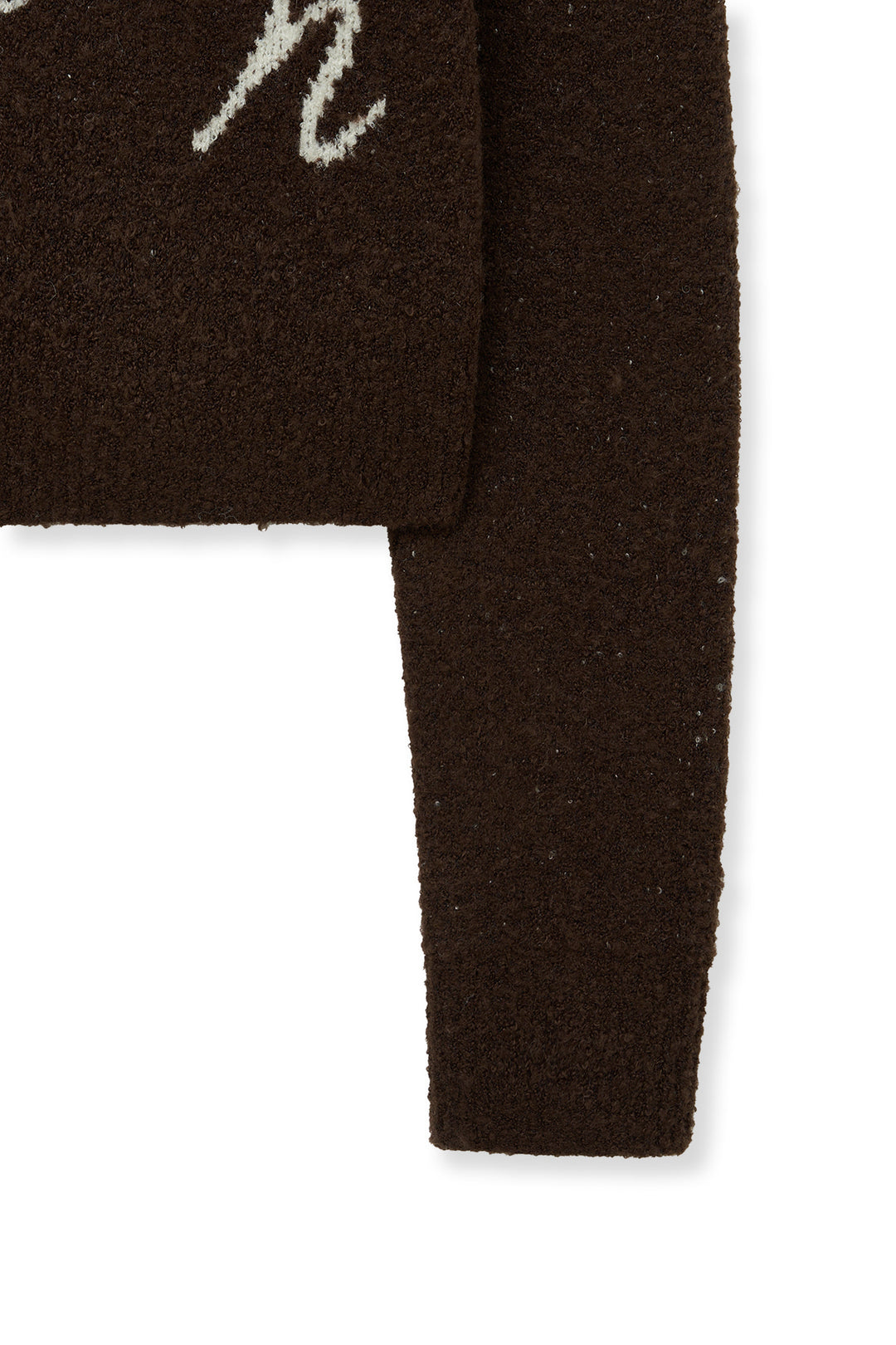 Matin Kim Poni Coni Knit Zip Up — Brown