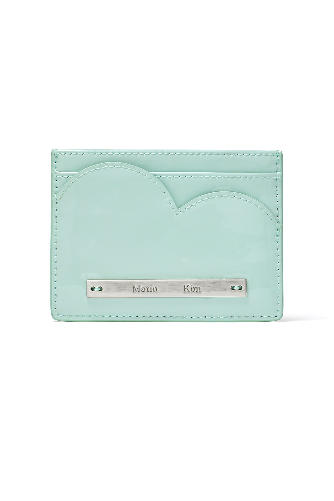 Matin Kim Heart Wave Enamel Card Wallet — Mint