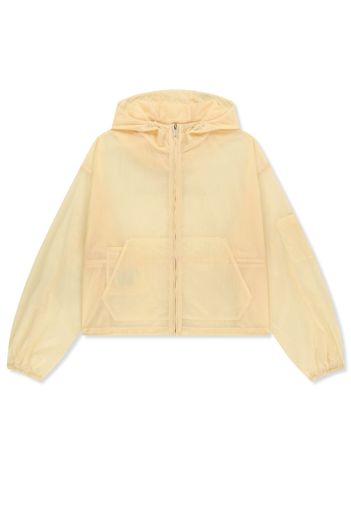 Matin Kim Back Logo Hoody Windbreaker — Cream