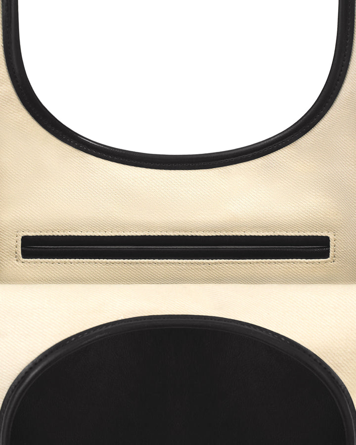 Stand Oil Ringo Bag Mini — Reversible Canvas &amp; Leather — Black