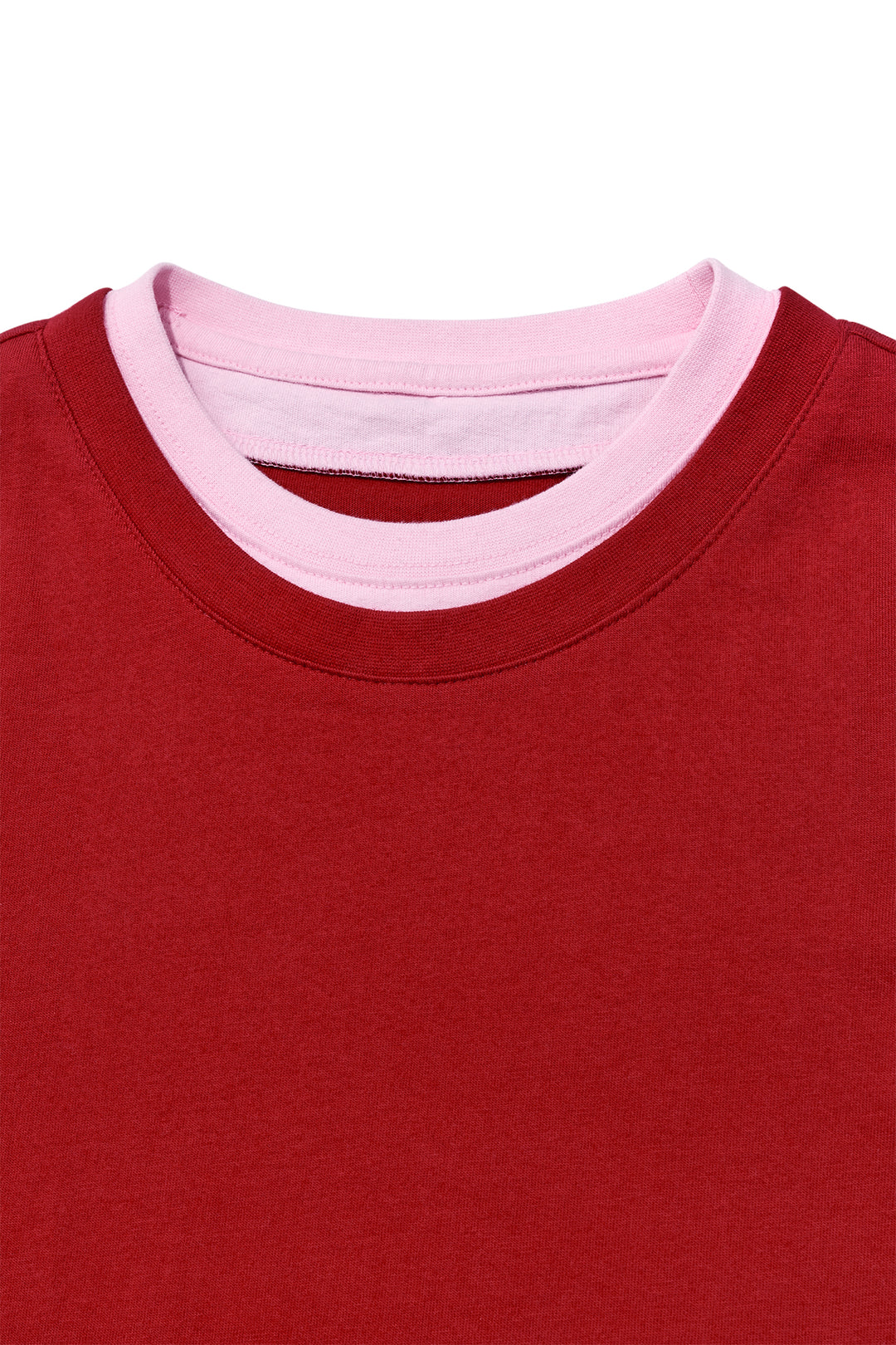 Matin Kim Color Point Layered Top — Red