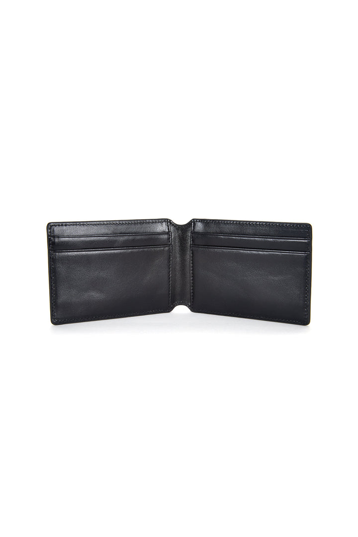 Matin Kim Embossed Logo Business Wallet — Black