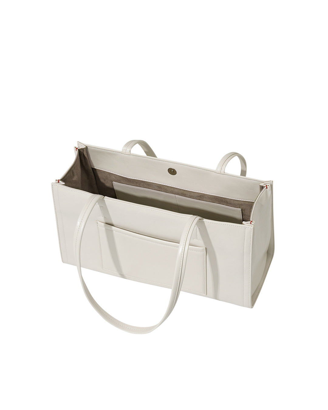 Stand Oil Oblong Bag — Sculptural Shoulder Crossbody — Cream