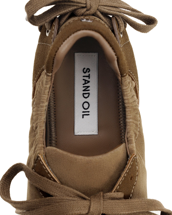 Stand Oil Double Tied Sneakers — Camel