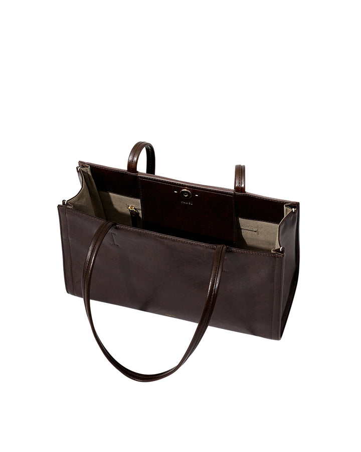 Stand Oil Oblong Bag — Structured Shoulder — Maroon