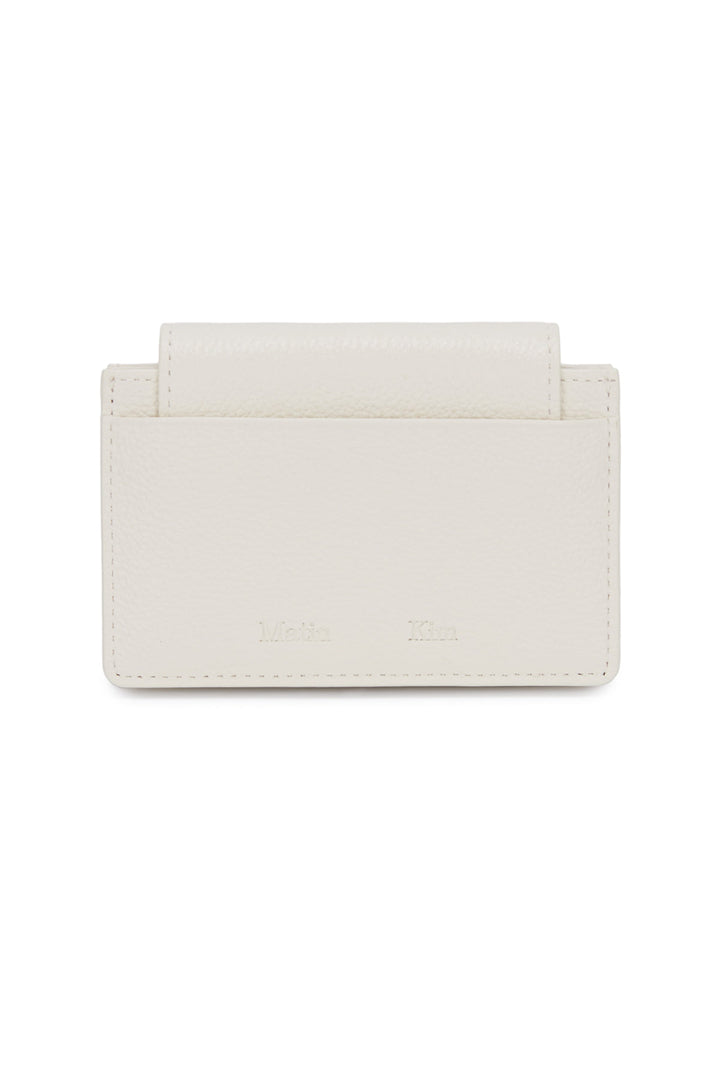 Matin Kim Accordion Wallet — Brass Hardware — White