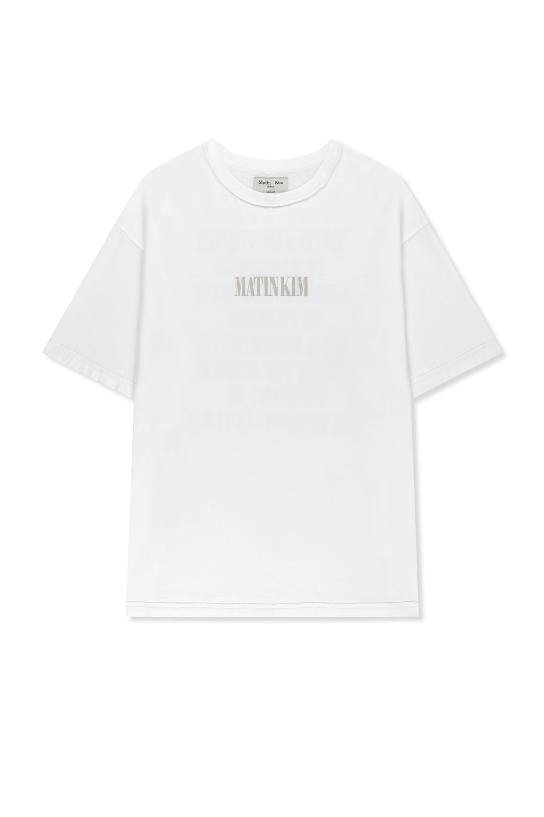 Matin Kim Vintage Lettering Graffiti Top — White